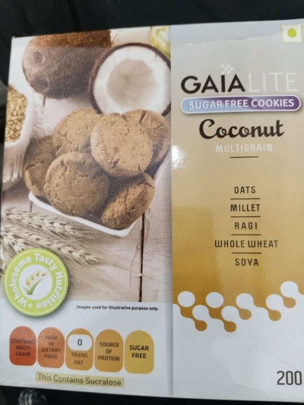 GAIA SUGAR FREE COCONUT COOKIES 200G