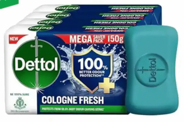DETTOL SOAP COLOGNE FRESH 100GMX4