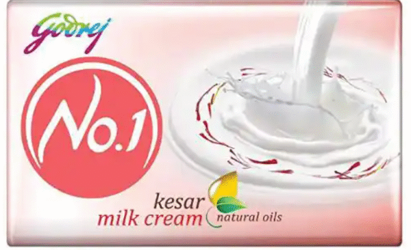GODREJ NO 1 KESAR & MILK CREAM SOAP 100 GM PK4